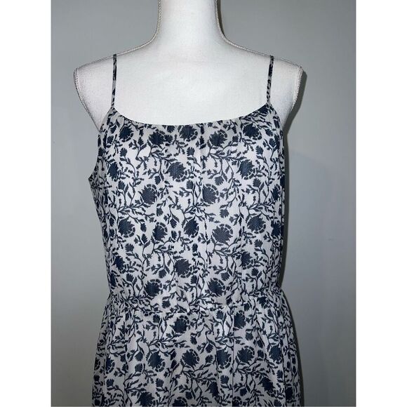 NEW! Women’s Blue Floral Spaghetti Strap Dress size LP Ann Taylor - Picture 1 of 10